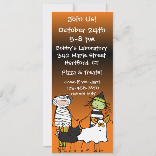 ハロウィンSpooktacularのカスタムの招待状 招待状 (裏面)