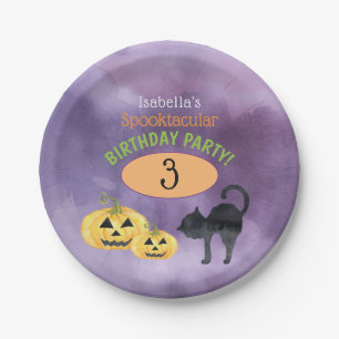 ハロウィンSpooktacularの子供の誕生会 ペーパープレート