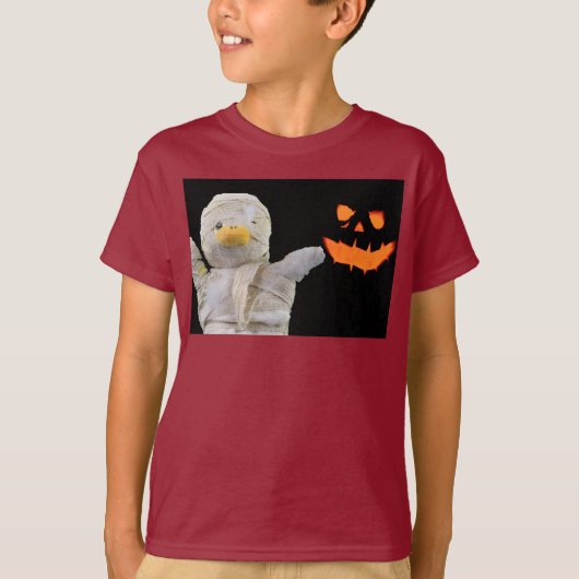 ハロウィンTシャツのための楽しいミイラデザイン Tシャツ (正面)