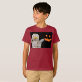 ハロウィンTシャツのための楽しいミイラデザイン Tシャツ (正面フル)