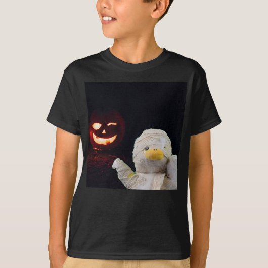 ハロウィンTシャツの面白いミイラデザイン Tシャツ (正面)