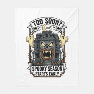 ハロウィンTシャツビンテージ風彫刻 フリースブランケット