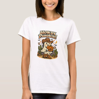 ハロウィンTシャツ おばけカウガール ハロウィン 収穫祭 かぼちゃ Tシャツ