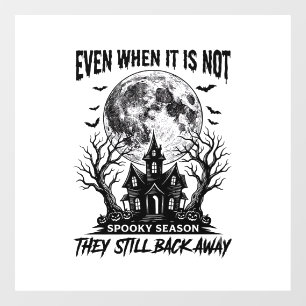 ハロウィンTシャツ おもしろい スプーキー シーズンから逃げ出せ デザイン ウィンドウサイン