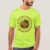ハロウィンTシャツ おもしろパンプキン柄 Tシャツ (正面)