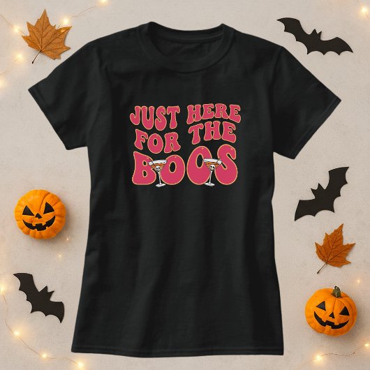 ハロウィンTシャツ ただ幽霊のために来た ドリンク好き Tシャツ