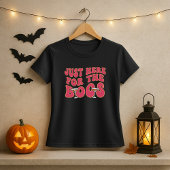 ハロウィンTシャツ ただ幽霊のために来た ドリンク好き Tシャツ