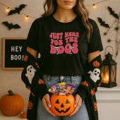 ハロウィンTシャツ ただ幽霊のために来た ドリンク好き Tシャツ