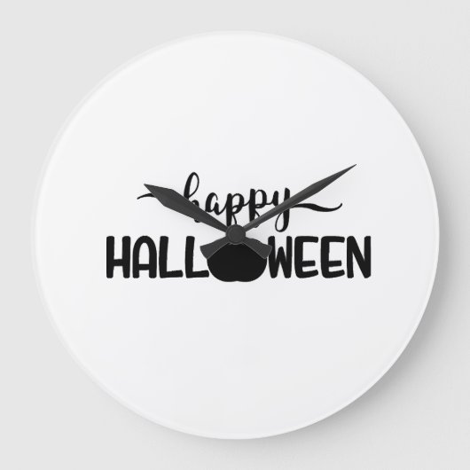 ハロウィンTシャツ ハッピーハロウィン ラージ壁時計 (正面)