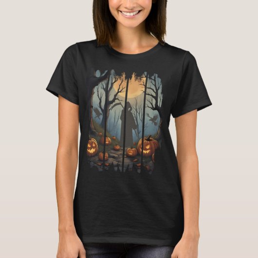 ハロウィンTシャツ - 死神のシーン Tシャツ (正面)