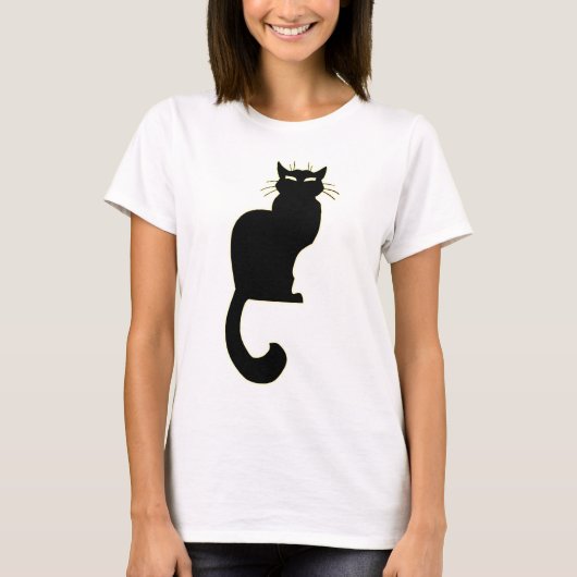 ハロウィンTシャツ 黒猫 レディース 猫 トップス (正面)