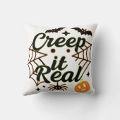 ハロウィンTシャツ Creep It Real クッション (裏面)