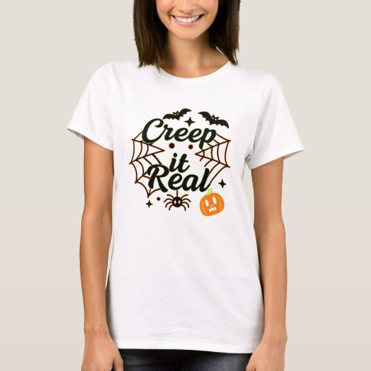ハロウィンTシャツ Creep It Real Tシャツ (正面)