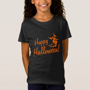 ハロウィンTシャ子供へツほうきの魔女 Tシャツ