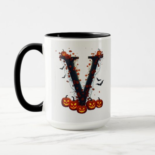 ハロウィンVカボチャ マグカップ (左)