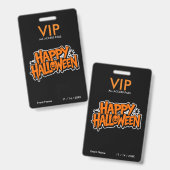 ハロウィンVIPパス オールアクセスパーティパス バッジ (正面&裏面)