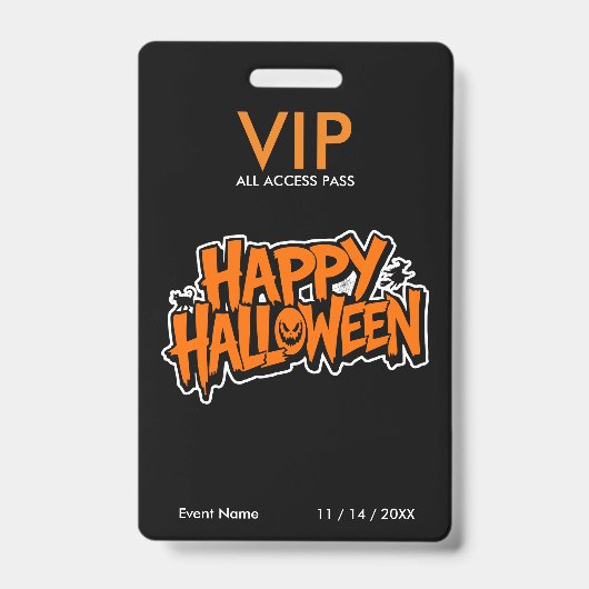 ハロウィンVIPパス オールアクセスパーティパス バッジ (正面)