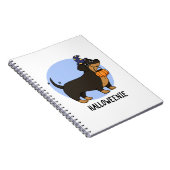 ハロウィーおもしろいニー・ソーセージ犬パン ノートブック (右側)