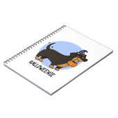 ハロウィーおもしろいニー・ソーセージ犬パン ノートブック (左側)