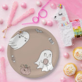 ハロウィーカワイイ幽霊誕生会 ペーパープレート (パーティー)