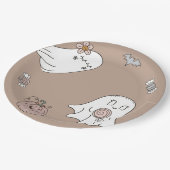 ハロウィーカワイイ幽霊誕生会 ペーパープレート (アングル)