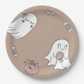 ハロウィーカワイイ幽霊誕生会 ペーパープレート (正面)