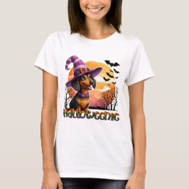 ハロウィーニーダックスフントの魔女 Tシャツ