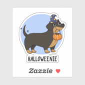 ハロウィーニー面白いソーセージ犬のダジャレ シール (シート)