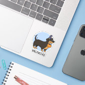 ハロウィーニー面白いソーセージ犬のダジャレ シール (ノートパソコンとiPhone)
