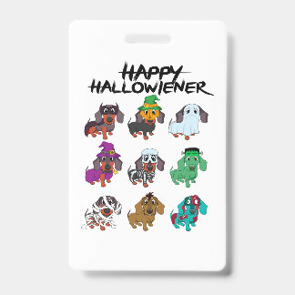 ハロウィーニーTシャツ ハロウィン ダックスフンド 犬のアイデア バッジ