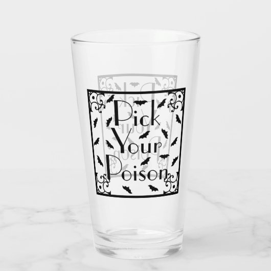 ハロウィーンあなたの毒のこうもりを選ぶ タンブラーグラス (裏面)
