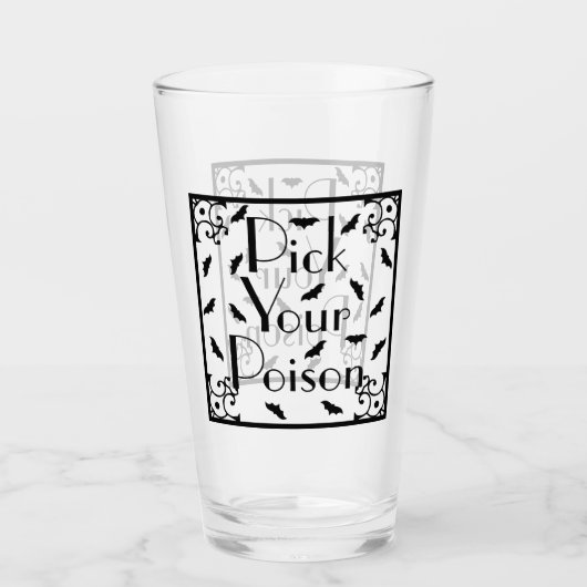 ハロウィーンあなたの毒のこうもりを選ぶ タンブラーグラス (正面)