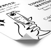 ハロウィーンあなたの毒カクテルサインのポスターを選ぶ ポスター (角)