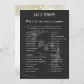 ハロウィーンあなたの電話ブランチパーティーゲームの中に何がある 招待状 (正面/裏面)