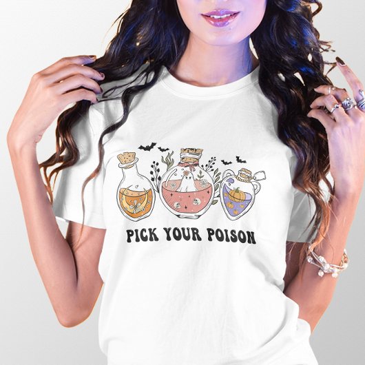 ハロウィーンあなたの魔法の薬を選ぶ |ウィッチクラフト Tシャツ