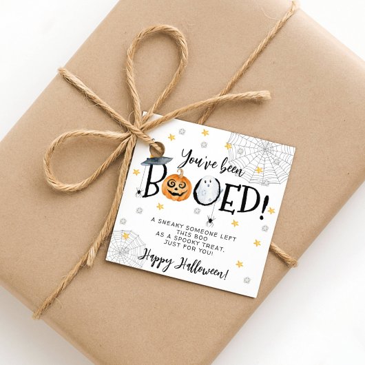 ハロウィーンあなたはブードスクエアギフトラベル フェイバータグ