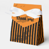 ハロウィーンありがとう：ブラック/オレンジストライプの魔女 フェイバーボックス (正面サイド)