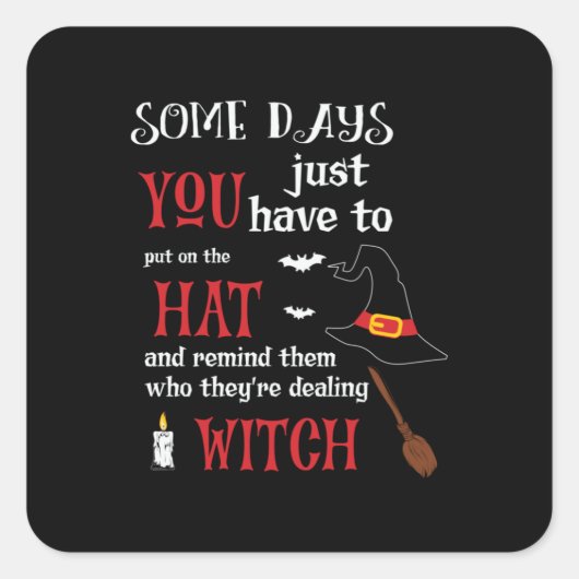 ハロウィーンいくつかの日あなたが誕生日する スクエアシール (正面)