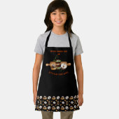 ハロウィーンいくつかの魔法の子供を焼こうおもしろい エプロン (インサイチュ)