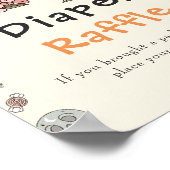 ハロウィーンおむつラッフルベビシャワーゲームサイン ポスター (角)