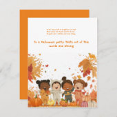 ハロウィーンおもしろいへ！ 招待状 (正面/裏面)
