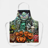 ハロウィーンおもしろいアート エプロン (正面)