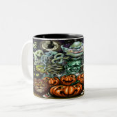 ハロウィーンおもしろいアート ツートーンマグカップ (正面左)