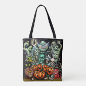 ハロウィーンおもしろいアート トートバッグ (裏面)
