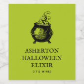 ハロウィーンおもしろいイレパーソナライズされたキシル ワインラベル (シングルラベル)