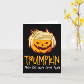 ハロウィーンおもしろいドナルドトランプ衣装ギフトアイディア カード (黄色い花)