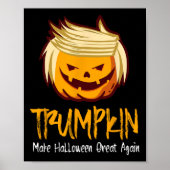 ハロウィーンおもしろいドナルドトランプ衣装ギフトアイディア ポスター (正面)