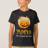 ハロウィーンおもしろいドナルドトランプ衣装ギフトアイディア Tシャツ (正面)