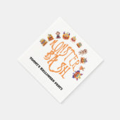 ハロウィーンおもしろいモンスターバッシュ スタンダードカクテルナプキン (角)