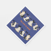 ハロウィーンおもしろい可愛い不気味幽霊猫 – 秋パーティー スタンダードランチョンナプキン (角)